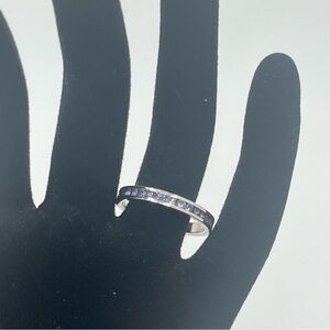 sterling silver purple cz eternity band stack ring size 8 925